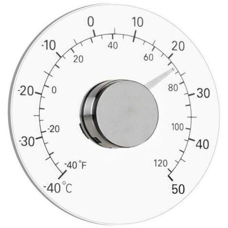 Window Thermometer for Outdoor Indoor, No Battery Required, Clear Dial, Weather Thermometer, Accurate Readings for Home, Office, Patio (1/5)