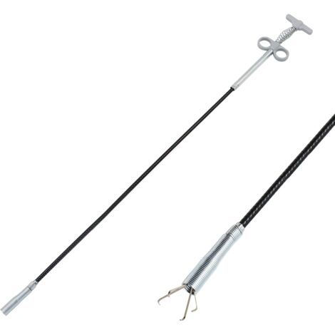 Drain Snake, Drain Cleaners Tools with Spring Push Handles, Multifunctional Cleaning Claw for Toilet, Floor Drains and Sink Clogs, 90cm (Grey)