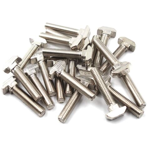 4040 T Bolt Screw Bolt Fastener Tool for T-slotted Aluminum Carbon Steel Profile M8x40 (Pack of 30) (1/5)
