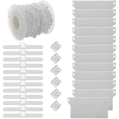 Vertical Blind Repair Kit, Vertical Blind Accessories, Plastic Chain Connectors Top Connectors 89mm Hangers Weights Slats