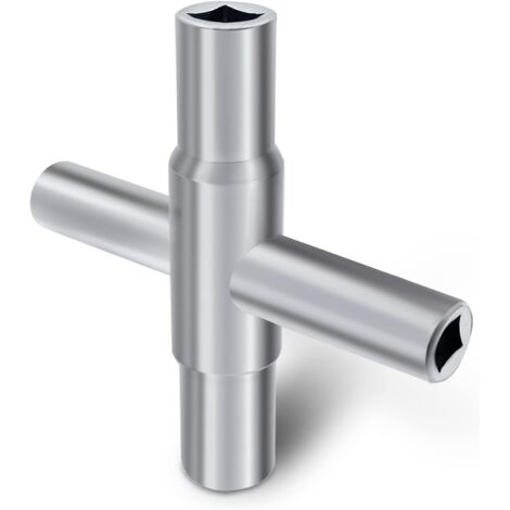 4-way silver steel bleeder wrench for pipe and faucet (1/5)