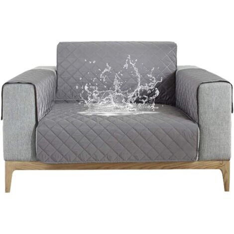 Waterproof Sofa Cover Sofa Protector with Armrests (Grey, 1 Seater) (1/5)
