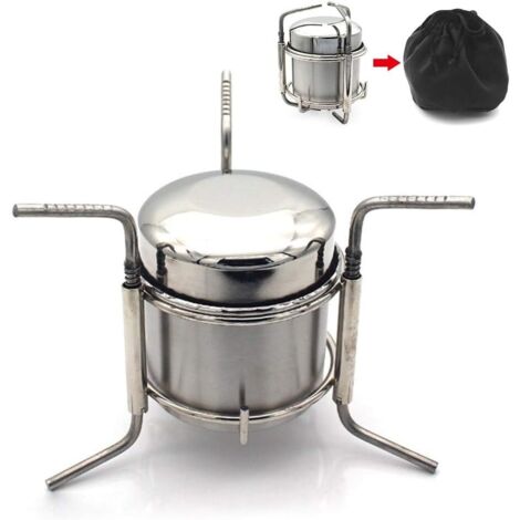Portable Camping Alcohol Stove Stainless Steel Alcohol Stove Outdoor Folding Mini Spirit Cooker Picnic BBQ Cookout Stove