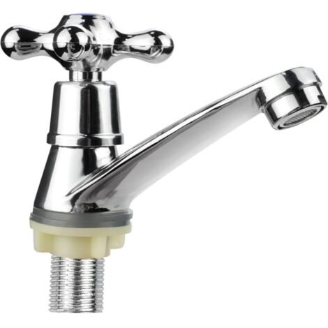 Tinor – Bathroom faucet cold water sink mixer tap – Single lever – Electroplated finish – Easy installation – For home bathroom and kitchen (1/5)