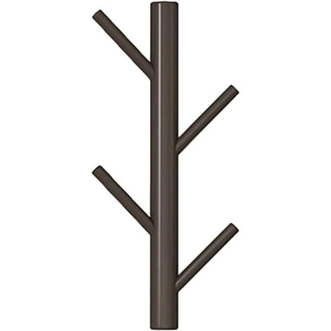Wooden Wall Mounted Coat Rack - Tree Branch Design - Modern - Vertical Wall Mounted - Hat Rack - Decorative Coffee Color