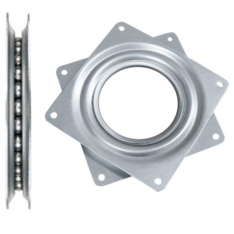 Square Bearing Swivel Plate, Square Ball Bearing, 4 Inch Ball Bearing Swivel Plate, 360 Rotation Square Plate, For Furniture, Display Stands, Cabinets