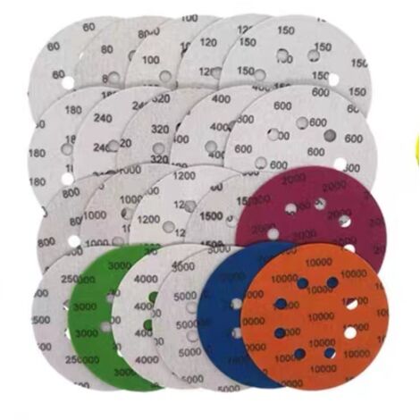 21 Pcs Sanding Discs, Round Sandpaper, 75mm Hook and Loop Sanding Discs, Wet and Dry Sanding Discs (60-10000) for Flocking, Sandpaper, with Hand Sanding Suction Cup and Electric Sanding Adapter (3 Inc (1/3)