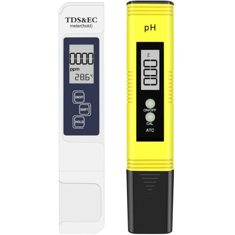 pH Meter Tester, Eletorot Pool pH Test Meter Measuring TDS pH EC Temperature Water Quality pH Tester for Drinking Water, Swimming Pool, Aquariums, Beverages, Hydroponics (1/5)
