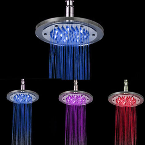 Handheld Shower Led Spray Head, Temperature Control Rainfall Shower Head Bathroom Shower Head, Led High Pressure Top Spray, Universal Shower (1/5)