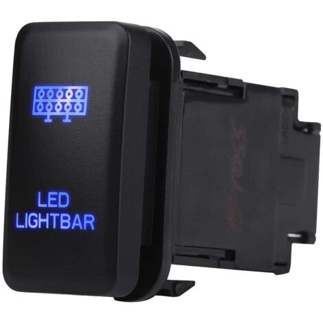 LED Light Bar Rocker Switch ON-OFF LED Light, 12V Blue LED Auto On Off Rocker Toggle Switch for Hilux Landcruiser VIGO(LED LIGHT BAR Pattern) (1/5)