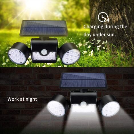 Solar Rotation Light Solar Lights Outdoor, Solar Wall Light Outdoor, with 30 LED Waterproof ...