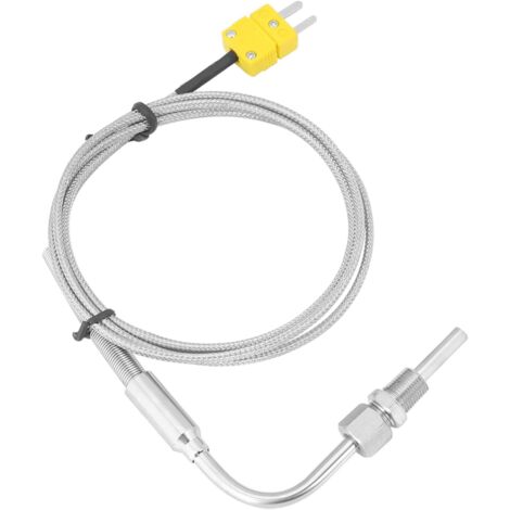 EG Type K Thermocouple Exhaust Gas Temperature Sensors 1/8"NPT with Exposed Tip and Connector, Stainless Steel
