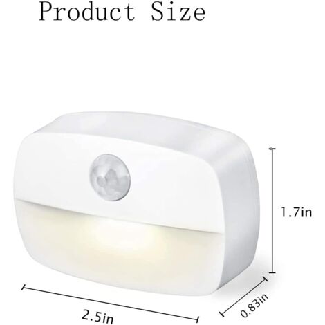 4 Pack 3A Battery Operated Motion Sensor Lights Indoor Night Light for ...