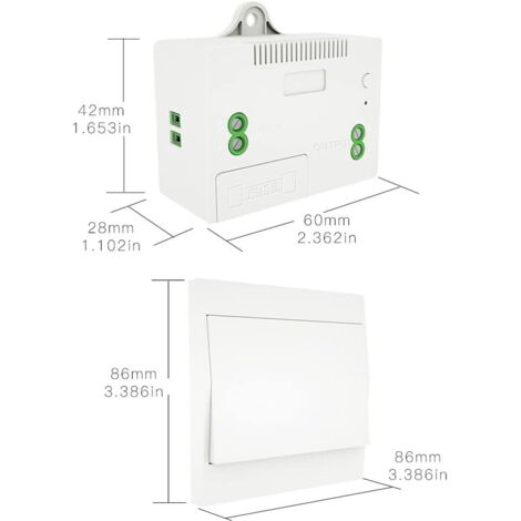 Remote 110 Light 110-220V Wireless Light Switch and Receiver Kit Self-Powered Switch ...