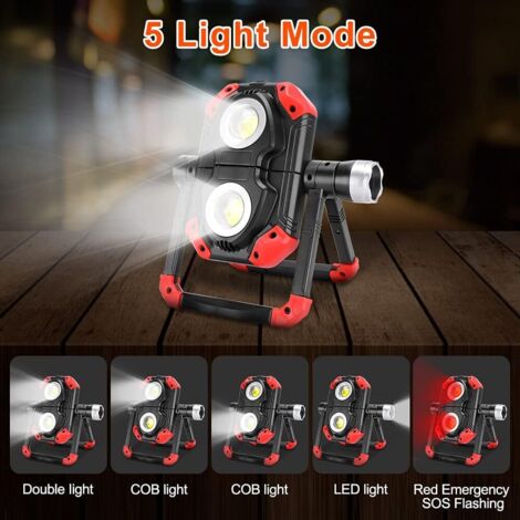Rechargeable LED Floodlight Outdoor Portable and Flexible Work Light ...