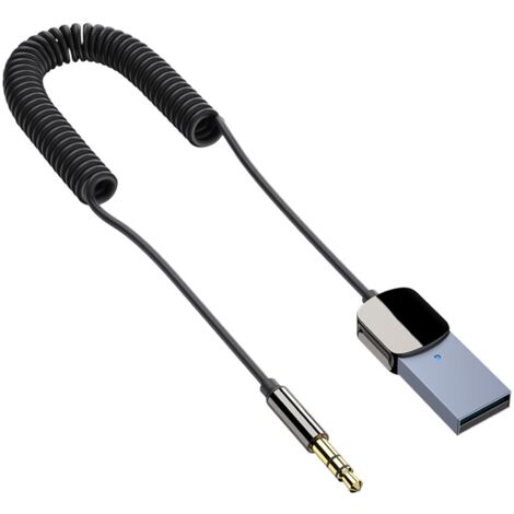Bluetooth Car Receiver, USB Bluetooth Aux Adapter 5.0 Receiver with 3.5mm AUX Jack and USB Adapter Plug and Play (1/5)