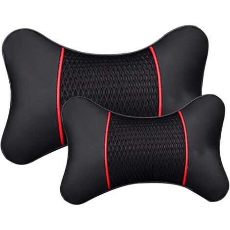 Leather Car Seat Neck Pillow Protector Safety Car Headrest Support Backrest Cushion Neck Rest Pillow(28 x 18cm) (1/5)