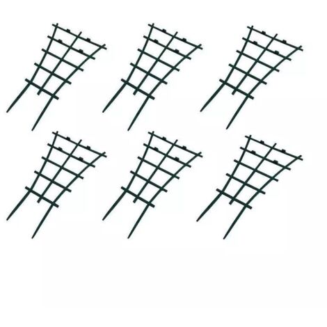 6 Pack Heavy Duty Plastic Potted Climbing Trellis Overlapping for Garden Patio Flowers Vegetables (1/5)