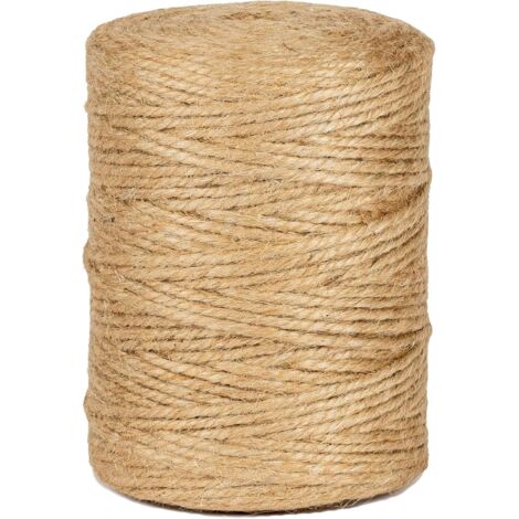 200m Natural Dyed Jute Twine, Gift Straps, Gift Wrapping Rope, Christmas Gift Wrapping, Odorless, for DIY, Gardening, Maintenance, Packaging, Creative Arts (Ø3mm)