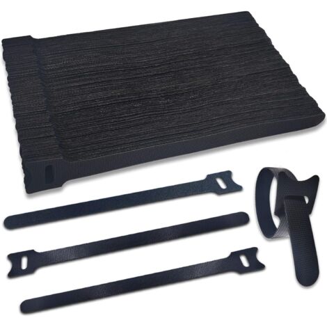 100 Pcs Cable Ties, 200mmx12mm Cable Straps, Reusable Cable Ties, Cable Storage Organizer, for Tying Cables, Sheaths, PC Wires, Electrical Wires etc (Black) (1/5)