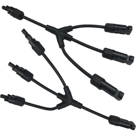 Solar Panel Cable Adapter Y Branch Connector 3 Y Solar Cable Connector (F/F/F/M and M/M/M/F) (1/5)