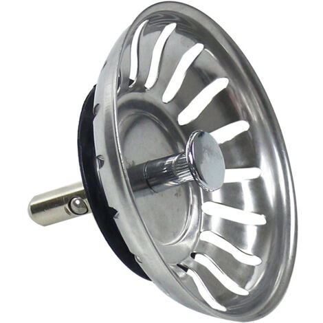 Stainless Steel Kitchen Sink Plug Sink Plug Kitchen Sink Filter For kitchen sink filtration - Diameter 79 mm (1/5)
