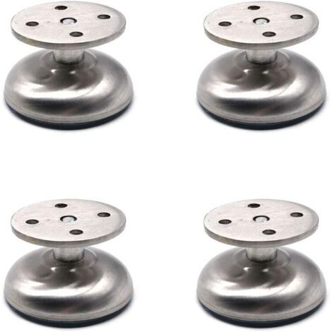 Set of 4 Adjustable Furniture Legs, 3.8cm Long, Extra Thick, Made of Stainless Steel, Sofa Cabinet Support Legs, Bathroom Cabinet Support Legs (1/5)
