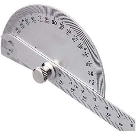 0-180 Degree Round Head Protractor, Multifunctional Stainless Steel ...