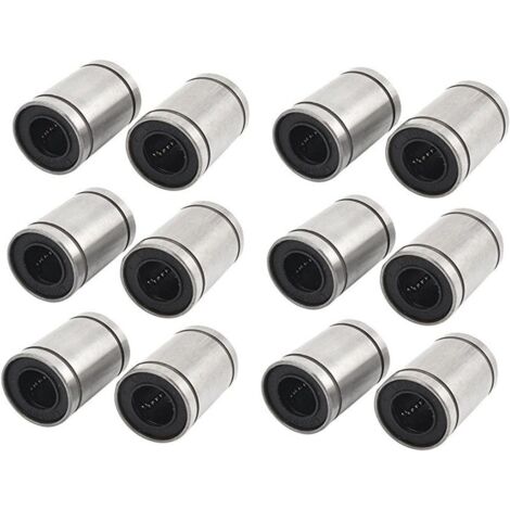 12Pcs LM8UU Linear Bearings for 3D Printer, RepRap Prusa Mendel DIY CNC Motion, Prusa Mendel, Reprap (8mm x 15mm x 24mm) (1/5)