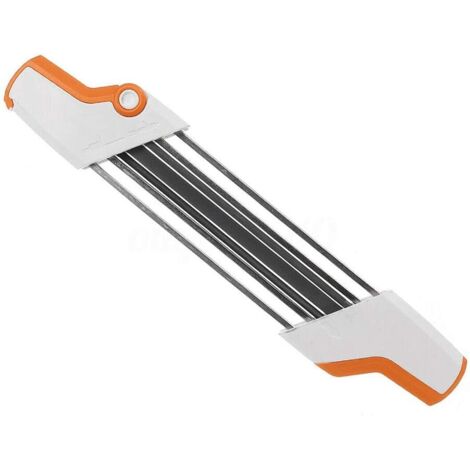 2 in 1 Metal Chainsaw Chain File Sharpener Easy 0.325" 4.8mm Replace (1/5)