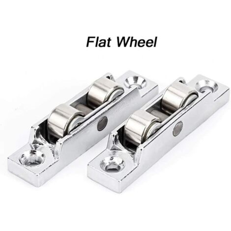 4pcs Sliding Window Pulley Zinc Alloy Material, Suitable for Sliding Door and Window Cabinet, Double Balance Wheel Angle Adjustment, Furniture Accessories Door Accessories (1/5)