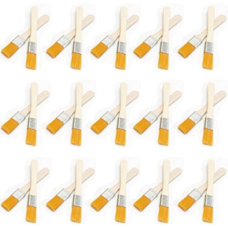 30× Flat Bristle Paint Brushes with Wooden Handle Wooden Paint Brushes Wall Paint Brushes Paint Brush (1/5)