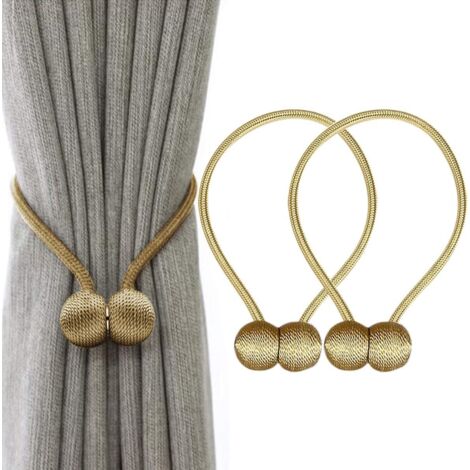 Iron Curtain Buckle Tiebacks Magnetic Buckle Tiebacks Magnetic Woven Curtain Buckle (Golden Yellow)