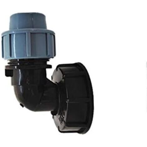 IBC Tank Adapter S60X6 - Hose Connector for IBC Water Tank - 25mm Outlet Elbow