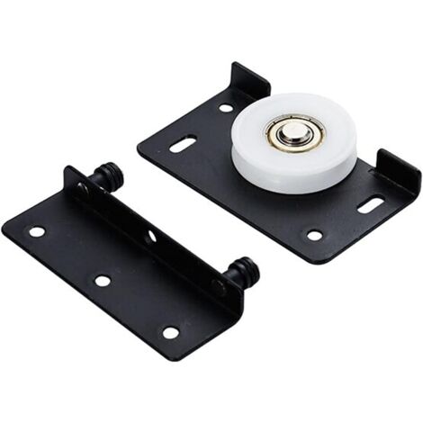 Door Wheel Rollers, 1pcs Iron Thumb Door Moving Door, Door Wheel Sliding Track Wheel Mute Pulley Furniture Pulley, High Quality (Color : Black) (1/5)