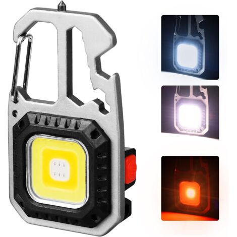 Portable Work Light, Mini LED Flashlight, 500 Lumen 7 Modes Ultra Powerful Torch, Waterproof Inspection Lights, with Bottle Opener, Magnetic Base, for Camping, Repair [Energy Class A++] (1/5)