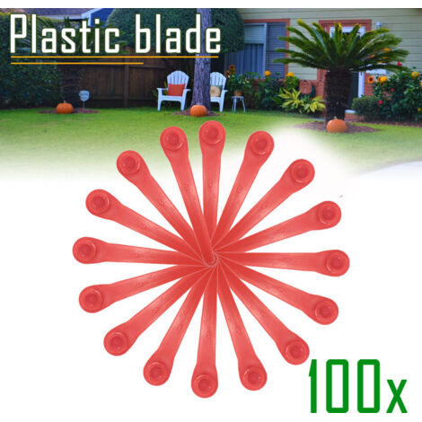 Pack of 100 PA6 RotorCut replacement blades compatible with Gardena Strimmer, Plastic blade for Gardena Cordless Strimmer (1/5)