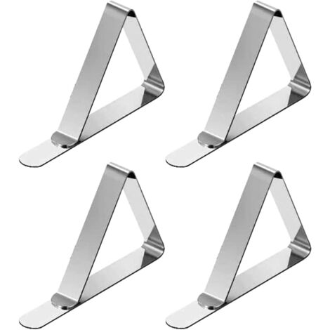 4 Pieces Tablecloth Clips for Thick Tables, Large Tablecloth Clips Stainless Steel Tablecloth Holders for Banquet Picnic Wedding 7.5x4.5 cm