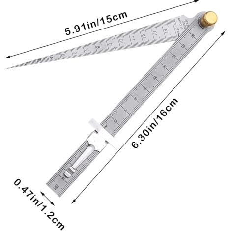 Taper Gauge Wedge Feeler Gauge Hole Gap Ruler Stainless Steel Welding ...