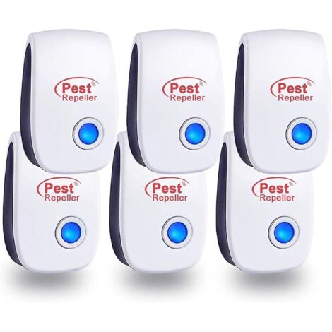 Ultrasonic Insect Repellent 6 Pack, Electronic Insect Repellent Indoor, for Mosquitoes/Cockroaches/Mice/Spiders/Flies NPTERBL (1/5)
