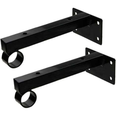 Shelf Brackets, Industrial Square Floating Shelf Brackets, Retro Wall Mounted Picture Brackets, for Living Room Bathroom Garage, 150MM (1/5)