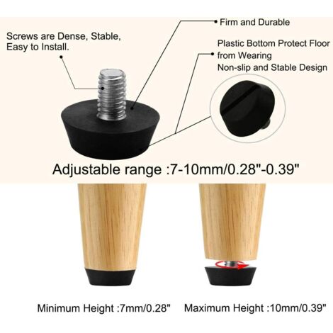 16pcs Adjustable Furniture Legs Leveling Pad Base Table Chair Leg ...