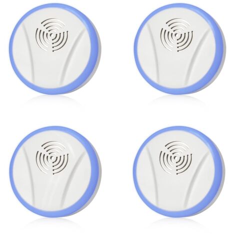 Ultrasonic Mosquito Repellent Set of 4, Ultrasonic Electronic Insect Repellent and Anti-Rodent for Rodents Mouse Mosquito Cockroach Spider Fly NPTERBL (1/5)