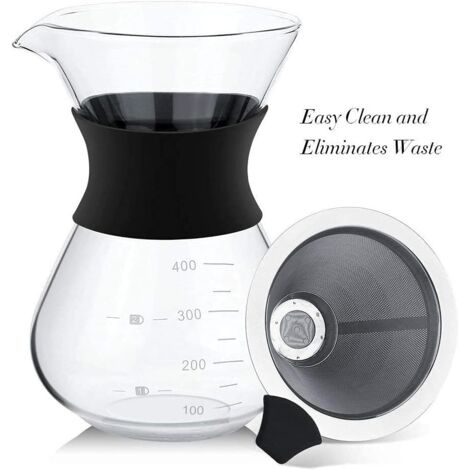 401 ml pour-over coffee machine, manual coffee machine, filter coffee