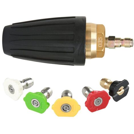 Rotating Turbo Nozzle, 1.8 GPM 3000 PSI 035 for Pressure Washer, 1/4" Quick Connect Rotating Turbo Nozzle, Pressure Washer Accessory Kit (1/5)