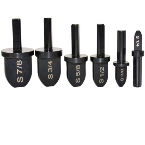 6pcs Swaging Tool Drill Bit Set, Manual Copper Pipe Swaging Tool Drill Bit - Bearing Steel Drill Bit Expander with 7/8", 3/4", 5/8", 1/2", 3/8", 1/4"Bit