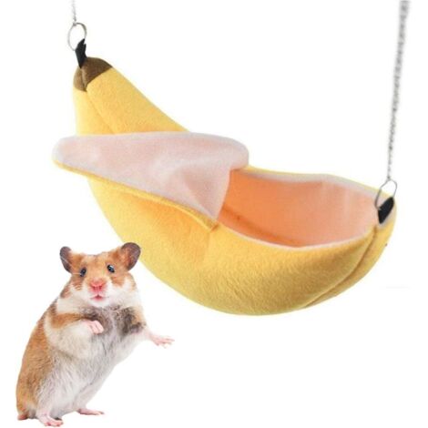 Banana Hamster Bed House Hammock Small Animal Warm Nest Box Cage Hamster Accessories for Sugar Glider Hamster Small Animal
