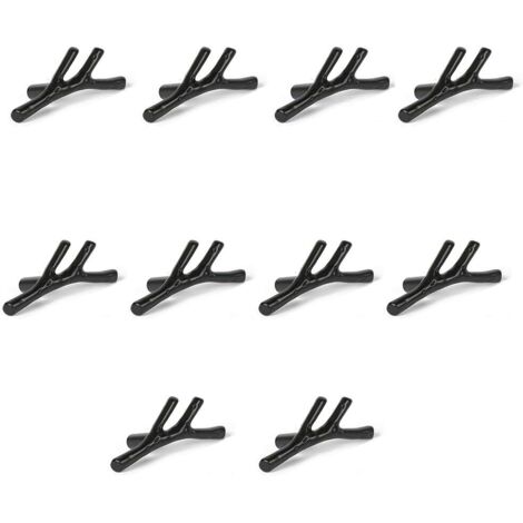 10 Pcs Vintage Zinc Alloy Branch Door Knobs Pulls Handles for Cupboard Drawer Wardrobe Kitchen Cabinet Bedroom (Black) (1/5)