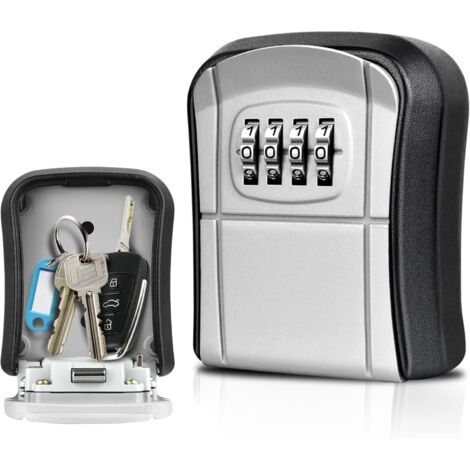 Wall Mounted Key Safe Box Mini Outdoor Key Safe Box with 4 Digit ...