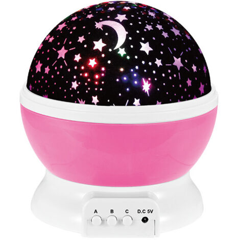 Children's Night Light Star Projection 360° Rotation Projector Lamp Ceiling Light, Led Baby Night Light 8 Color Modes, Gift for Baby, Star Projection Night Light, Christmas, Birthday